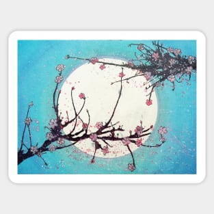 Double Cherry Blossoms Sticker